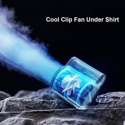 Cool Clip Fan Under Shirt, Clip-on Portable Air Cooler, Portable Waist Fan Rechargeable,3 Speeds Strong Airflow Wearable Personal Clip Fan, Belt Fan Clip,Shirt Fan for Works,Travel, Camping