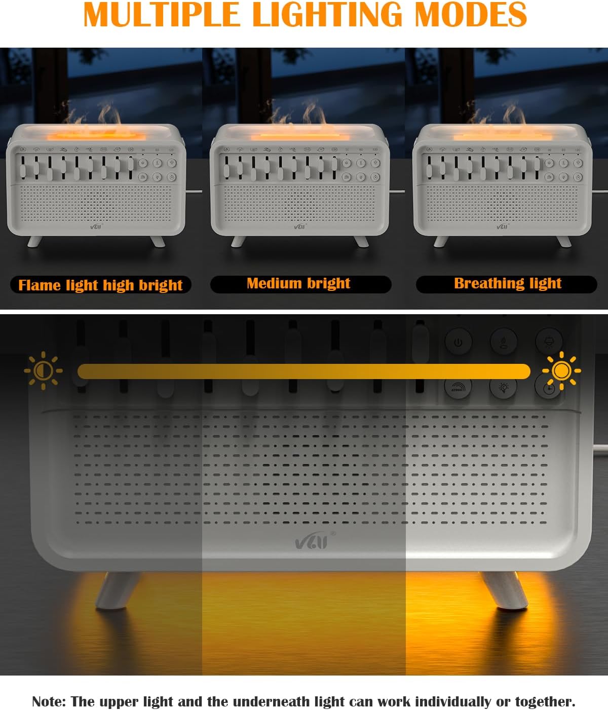 White Noise Sound Machine Diffuser, Essential Oil Diffusers for Home, Air Aroma Diffuser Humidifier with 8 White Noise Effect & LED Night Light, Speaker, Timer, Plug in Design