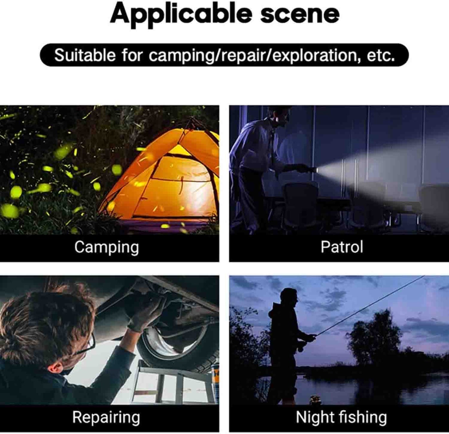 LED Flashlight, USB Rechargeable